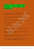 MAT-143 FINAL EXAM WITH CORRECT QUESTIONS AND ANSWERS&period;