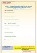 HEENT Tina Jones Questions and Correct Detailed  Answers &lpar;Verified Answers&rpar; &vert;&vert;Already Graded  A&plus;&vert;&vert;Newest Version