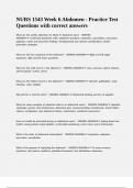 NURS 1543 Week 6 Abdomen - Practice Test Questions with correct answers
