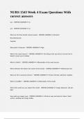 NURS 1543 Week 4 Exam Questions With correct answers