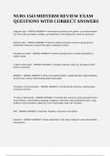 NURS 1543 MIDTERM REVIEW EXAM QUESTIONS WITH CORRECT ANSWERS