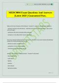 MEDC0004 Exam Questions And Answers &vert;Latest 2025 &vert; Guaranteed Pass