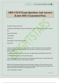 MEF-CECP Exam Questions And Answers &vert;Latest 2025 &vert; Guaranteed Pass&period;