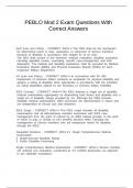 PEBLO Mod 2 Exam Questions With Correct Answers