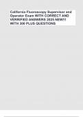 California Fluoroscopy Supervisor and Operator Exam WITH CORRECT AND VERRIFIED ANSWERS 2025 NEW&excl;&excl;&excl; WITH 300 PLUS QUESTIONS