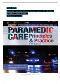 TEST BANK PARAMEDIC CARE PRINCIPLES AND PRACTICE VOLUMES 1-5 5TH EDITION BY BLEDSOE &comma; PORTER RICHARD ALL CHAPTERS COVERED QUESTIONS AND ANSWERS GRADED A&plus; 100&percnt; VERIFIED LATEST UPDATE &vert;2025&vert;