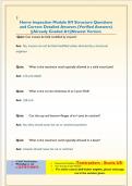 Home Inspection Module 8&sol;9 Structure Questions  and Correct Detailed Answers &lpar;Verified Answers&rpar;  &vert;&vert;Already Graded A&plus;&vert;&vert;Newest Version