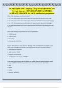 TEAS English and Language Usage Exam Questions and Correct Answers &lpar;100&percnt;COMPLETE ANSWERS&rpar; ALREADY GRADED A&plus; 100&percnt; satisfaction guaranteed
