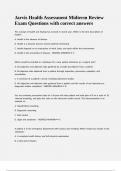 Jarvis Health Assessment Midterm Review Exam Questions with correct answers