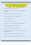 Texas Ext Type B TFM02 Exam Questions and Correct Answers &lpar;100&percnt;COMPLETE ANSWERS&rpar; ALREADY GRADED A&plus; 100&percnt; satisfaction guaranteed