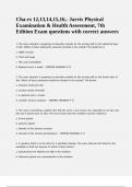 Cha-rs 12&comma;13&comma;14&comma;15&comma;16&comma;- Jarvis Physical Examination & Health Assessment&comma; 7th Edition Exam questions with correct answers&period;