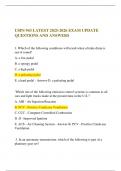 USPS 943 LATEST 2025-2026 EXAM UPDATE QUESTIONS AND ANSWERS