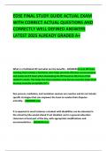 EDSE FINAL STUDY GUIDE ACTUAL EXAM WITH CORRECT ACTUAL QUESTIONS AND CORRECTLY WELL DEFINED ANSWERS LATEST 2025 ALREADY GRADED A&plus;       