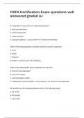 CSFA Certification Exam questions well answered graded A&plus;