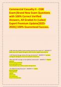 Commercial Casualty II - CISR Exam&vert;Brand New Exam Questions with 100&percnt; Correct Verified Answers&comma; All Graded A&plus;&vert;Latest Expert Premium Update&lpar;2025-2026&rpar;&vert;100&percnt; Guaranteed Success&period;
