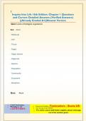 Inquiry Into Life 16th Edition&colon; Chapter 1 Questions  and Correct Detailed Answers &lpar;Verified Answers&rpar;  &vert;&vert;Already Graded A&plus;&vert;&vert;Newest Version
