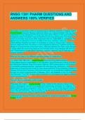 RNSG 1301 PHARM QUESTIONS AND  ANSWERS 100&percnt; VERIFIED