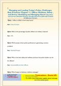 Managing and Leading Today&rsquo;s Police&colon; Challenges&comma;  Best Practices&colon; Chapter 11&colon; Officer Wellness&comma; Safety &comma;  and Stress&colon; Identifying and Managing Harms Questions  and Correct Detailed Answers &lpar;Verified Answers&rpar; &vert;&vert;Already Graded  A&plus;&vert;&vert;Newest Version