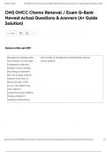 ONS ONCC Chemo Renewal &sol; Exam Q-Bank Newest Actual Questions & Answers &lpar;A&plus; Guide Solution&rpar;