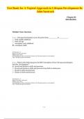 Test Bank for A Topical Approach to Lifespan Development 8e John Santrock