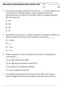 Electrical Code Requirements Practice Test with 200 question verified &lpar;NEW UPDATED &rpar;100&percnt; satisfaction guarantee Immediately available after payment Both online and in PDF No strings attached