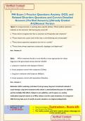 MH Exam 3 Practice Questions&colon; Anxiety&comma; OCD&comma; and  Related Disorders Questions and Correct Detailed  Answers &lpar;Verified Answers&rpar; &vert;&vert;Already Graded  A&plus;&vert;&vert;Newest Version