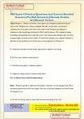 MH Exam 4 Practice Questions and Correct Detailed  Answers &lpar;Verified Answers&rpar; &vert;&vert;Already Graded  A&plus;&vert;&vert;Newest Version