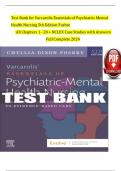 Test Bank for Varcarolis Essentials of Psychiatric Mental Health Nursing 5th Edition Fosbre-latest version &lpar;1 -28 chapters&rpar; questions and answers 2023&sol;2024