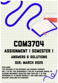 COM3704 Assignment 1 Semester 1 | Due March 2025