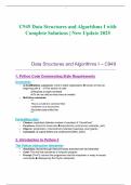 C949 Data Structures and Algorithms I with Complete Solutions &vert; New Update 2025