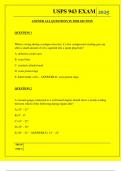 USPS 943 EXAM QUESTIONS AND ANSWERS 2025