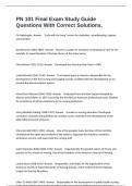 PN 101 Final Exam Study Guide Questions With Correct Solutions&period;