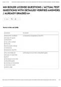 MN BOILER LICENSE QUESTIONS &sol; ACTUAL TEST QUESTIONS WITH DETAILED VERIFIED ANSWERS &sol; ALREADY GRADED A&plus;