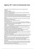 Agency 101 &plus; Intro to Commercial Lines QUESTIONS WITH DETAILED VERIFIED ANSWERS &lpar;100&percnt; CORRECT ANSWERS&rpar; &sol;ALREADY GRADED A&plus;