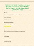 NURS 120&sol;NURS120 Final Exam Review &vert;  Questions and Answers &vert; Latest Update &vert; 100&percnt; Correct &vert; Verified Elaborations &vert; GRADED A- WCU