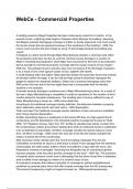 WebCe - Commercial Properties QUESTIONS WITH DETAILED VERIFIED ANSWERS &lpar;100&percnt; CORRECT ANSWERS&rpar; &sol;ALREADY GRADED A&plus;