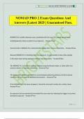 NOMAD PRO 2 Exam Questions And Answers &vert;Latest 2025 &vert; Guaranteed Pass