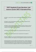 NIST Standards Exam Questions And Answers &vert;Latest 2025 &vert; Guaranteed Pass