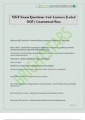 NIST Exam Questions And Answers &vert;Latest 2025 &vert; Guaranteed Pass
