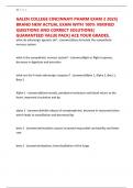 GALEN COLLEGE CINCINNATI PHARM EXAM 2 2025&vert; BRAND NEW ACTUAL EXAM WITH 100&percnt; VERIFIED QUESTIONS AND CORRECT SOLUTIONS&vert; GUARANTEED VALUE PACK&vert; ACE YOUR GRADES&period;