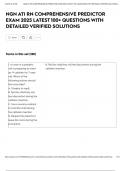 NGN ATI RN COMPREHENSIVE PREDICTOR EXAM 2025 LATEST 100&plus; QUESTIONS WITH DETAILED VERIFIED SOLUTIONS