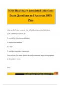 N314 Healthcare associated infections Exam Questions and Answers 100&percnt; Pass
