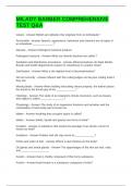 MILADY BARBER COMPREHENSIVE TEST Q&A