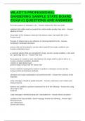 MILADY'S PROFESSIONAL BARBERING SAMPLE STATE BOARD EXAM &num;1 QUESTIONS AND ANSWERS