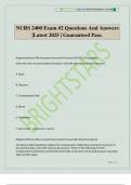NURS 2400 Exam &num;2 Questions And Answers &vert;Latest 2025 &vert; Guaranteed Pass&period;