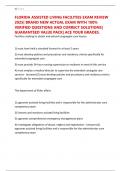 FLORIDA ASSISTED LIVING FACILITIES EXAM REVIEW 2025&vert; BRAND NEW ACTUAL EXAM WITH 100&percnt; VERIFIED QUESTIONS AND CORRECT SOLUTIONS&vert; GUARANTEED VALUE PACK&vert; ACE YOUR GRADES&period;