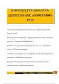 NEW OTFIT TRAINING EXAM QUESTIONS AND ANSWERS 100&percnt; PASS