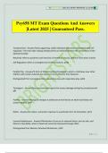 Psy658 MT Exam Questions And Answers &vert;Latest 2025 &vert; Guaranteed Pass&period;