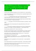 MILADY STANDARD BARBERING CH &num;16 WOMEN'S HAIRCUTTING AND STYLING EXAM QUESTIONS AND ANSWERS
