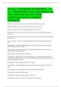 MILADY STANDARD BARBERING - CH 10 - PROPERTIES AND DISORDERS OF THE HAIR AND SCALP EXAM QUESTIONS WITH CORRECT ANSWERS